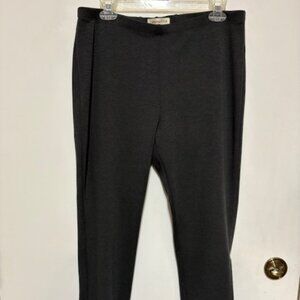Coldwater Creek Stretch Gray Straight/Back Slit Leg Pull-on Stretch Pants. Sz. L